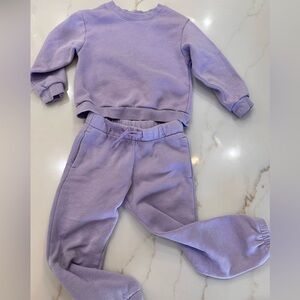 Toddler H&M, lavender, sweatsuit, size 3T